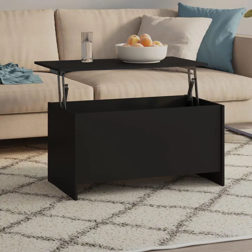 Coffee Table Black 40.2"x21.9"x20.7" Engineered Wood at Set Shop and Smile