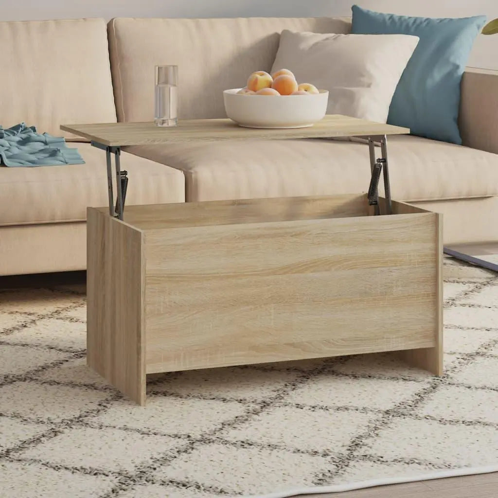 Coffee Table Sonoma Oak 40.2"x21.9"x20.7" Engineered Wood at Set Shop and Smile