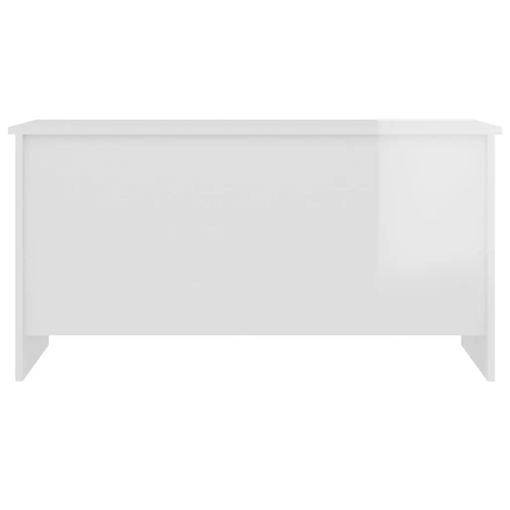 Coffee Table High Gloss White 40.2"x21.9"x20.7" Engineered Wood at Set Shop and Smile