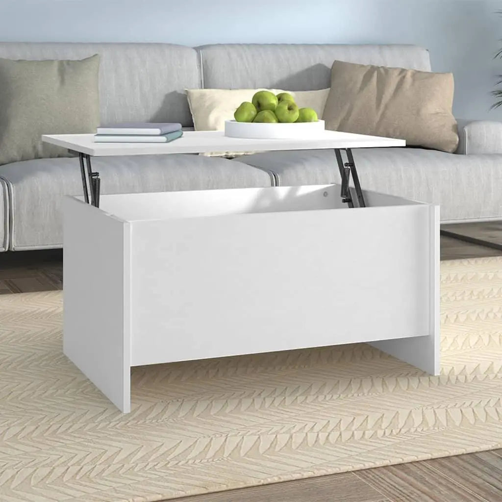 Coffee Table White 31.5"x21.9"x16.3" Engineered Wood at Set Shop and Smile