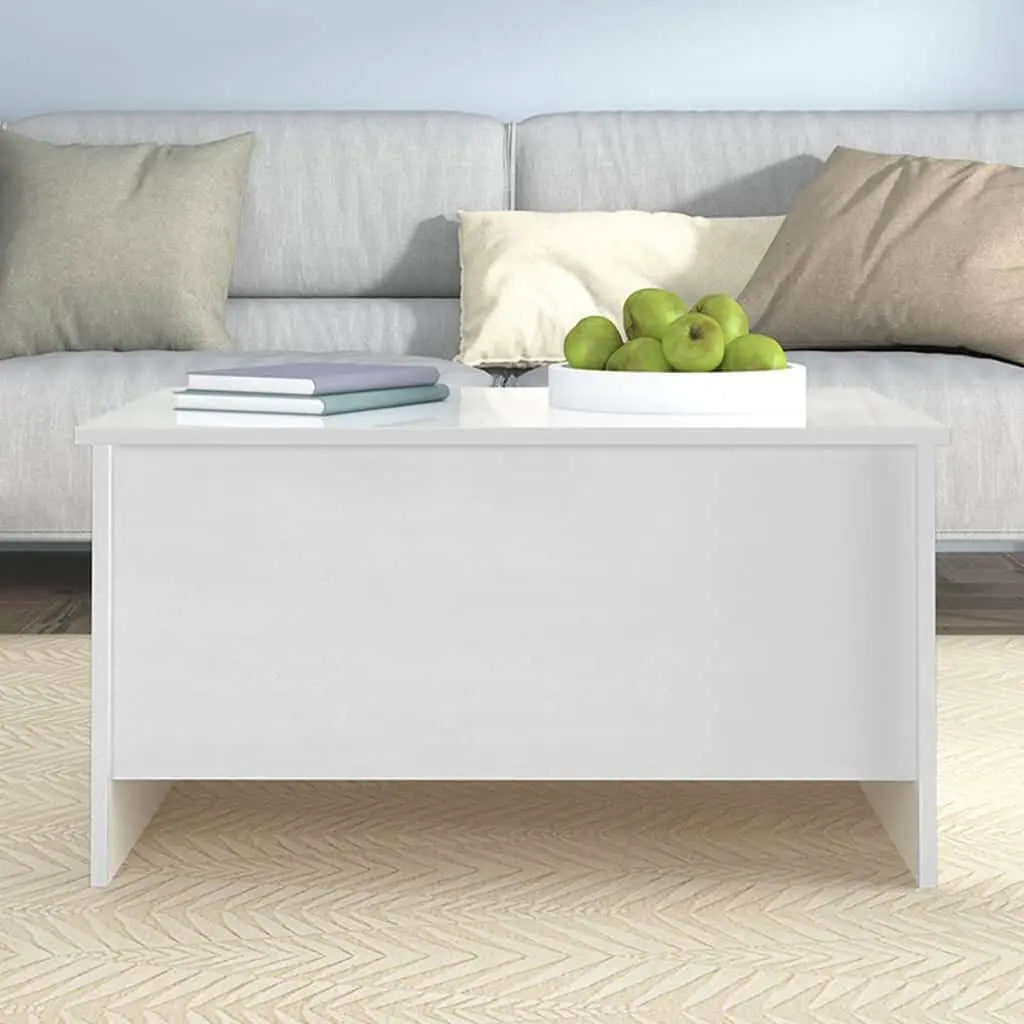 Coffee Table High Gloss White 31.5"x21.9"x16.3" Engineered Wood at Set Shop and Smile