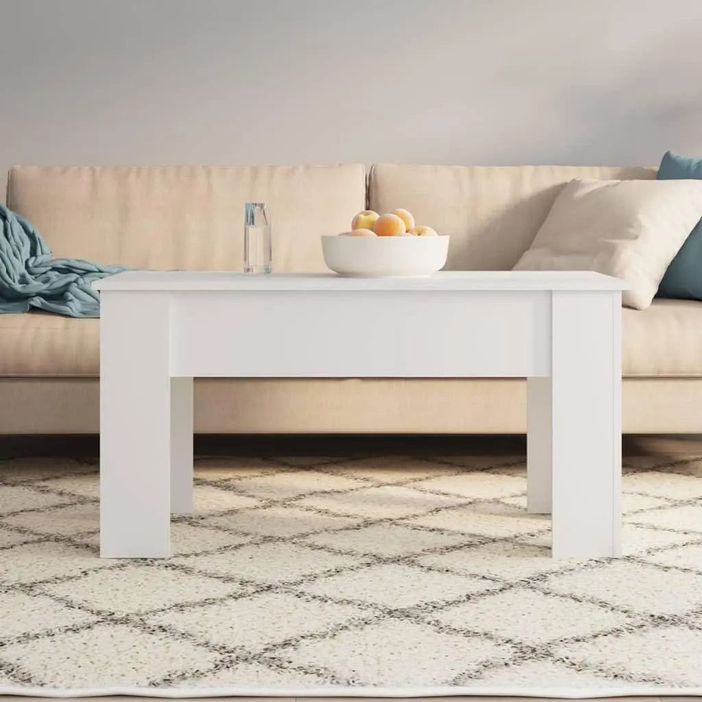 Coffee Table White 39.8"x19.3"x20.5" Engineered Wood at Set Shop and Smile