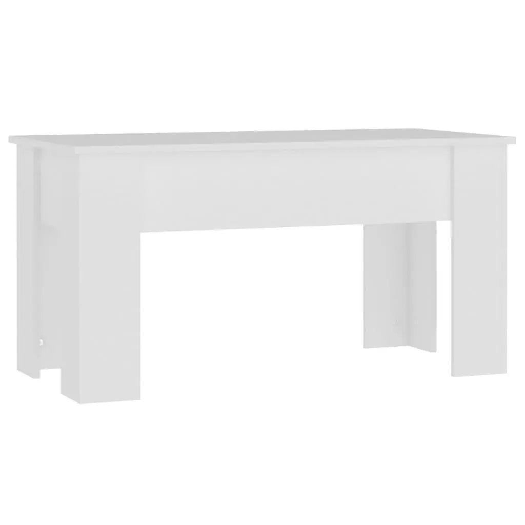Coffee Table White 39.8"x19.3"x20.5" Engineered Wood at Set Shop and Smile