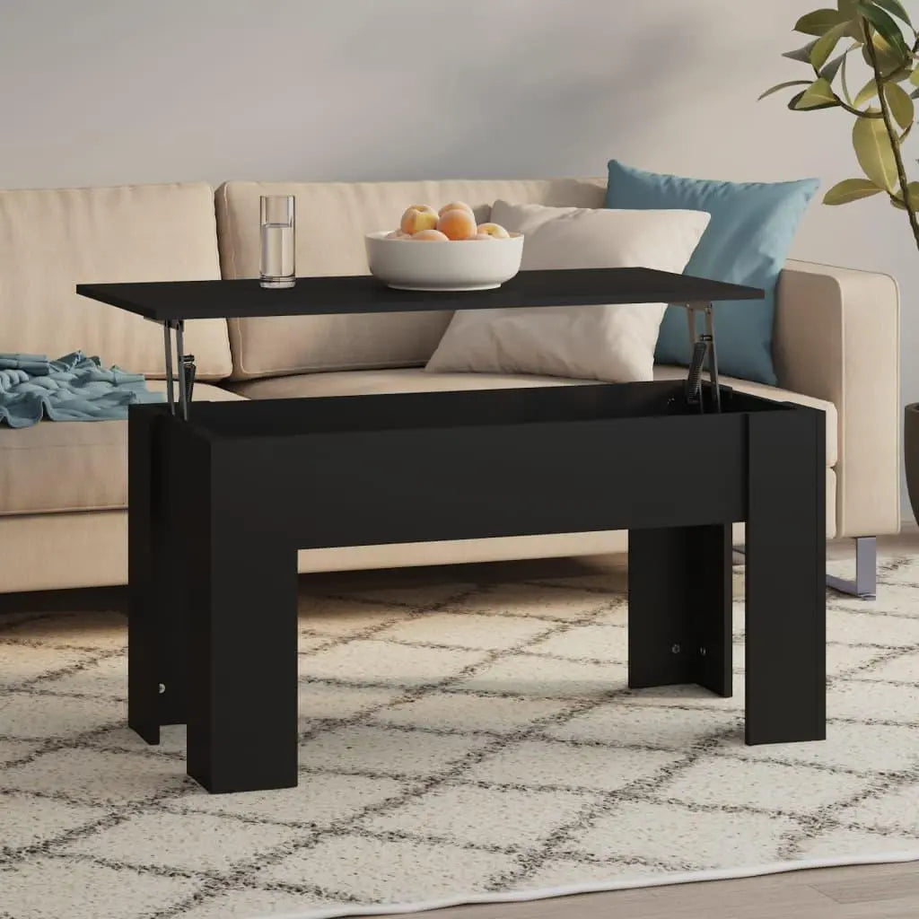 Coffee Table Black 39.8"x19.3"x20.5" Engineered Wood at Set Shop and Smile
