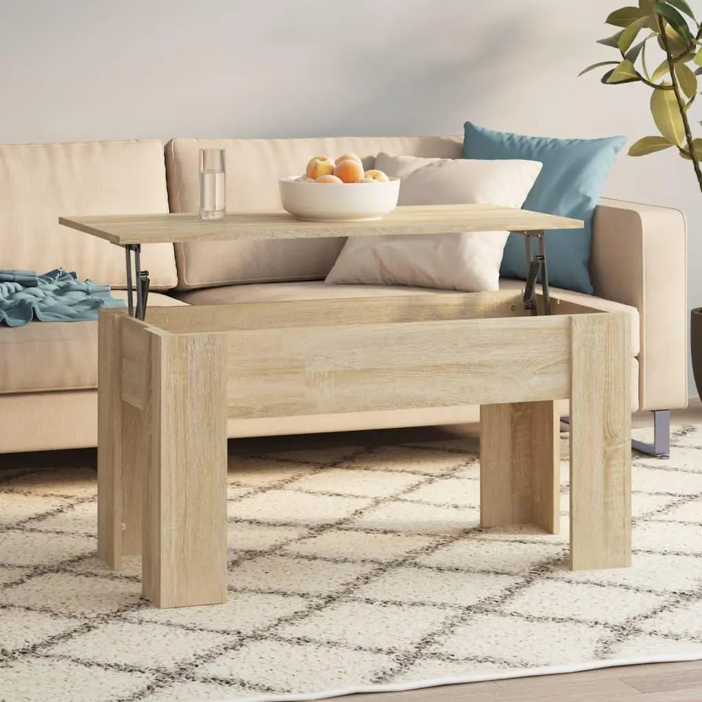 Coffee Table Sonoma Oak 39.8"x19.3"x20.5" Engineered Wood at Set Shop and Smile