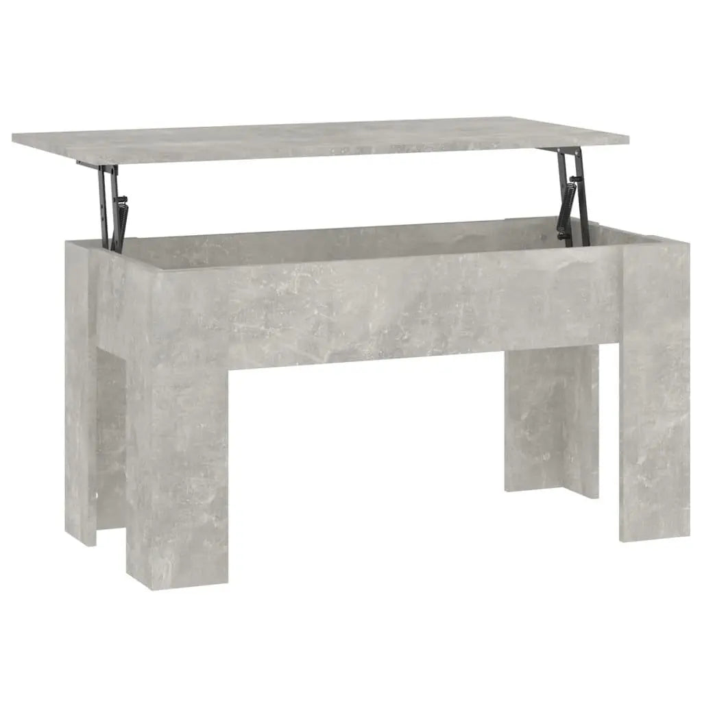Coffee Table Concrete Gray 39.8"x19.3"x20.5" Engineered Wood at Set Shop and Smile