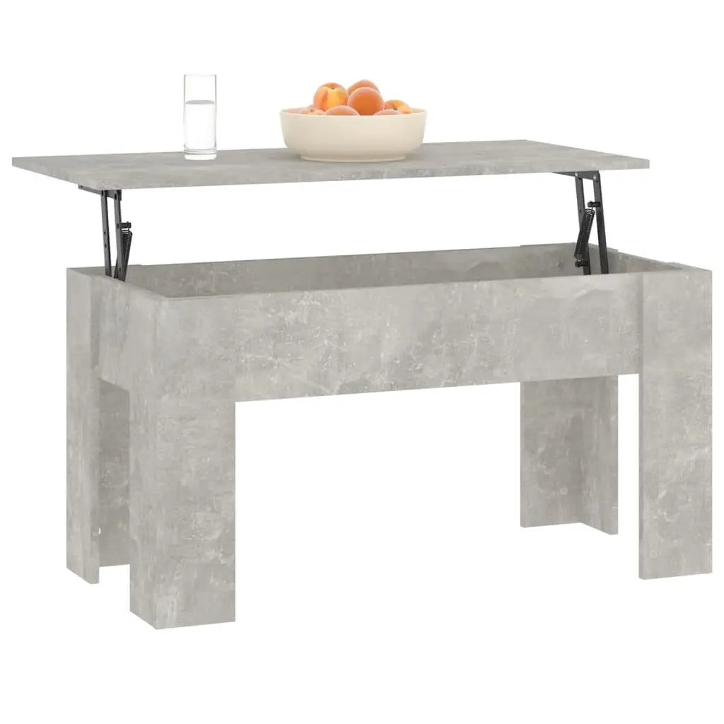Coffee Table Concrete Gray 39.8"x19.3"x20.5" Engineered Wood at Set Shop and Smile