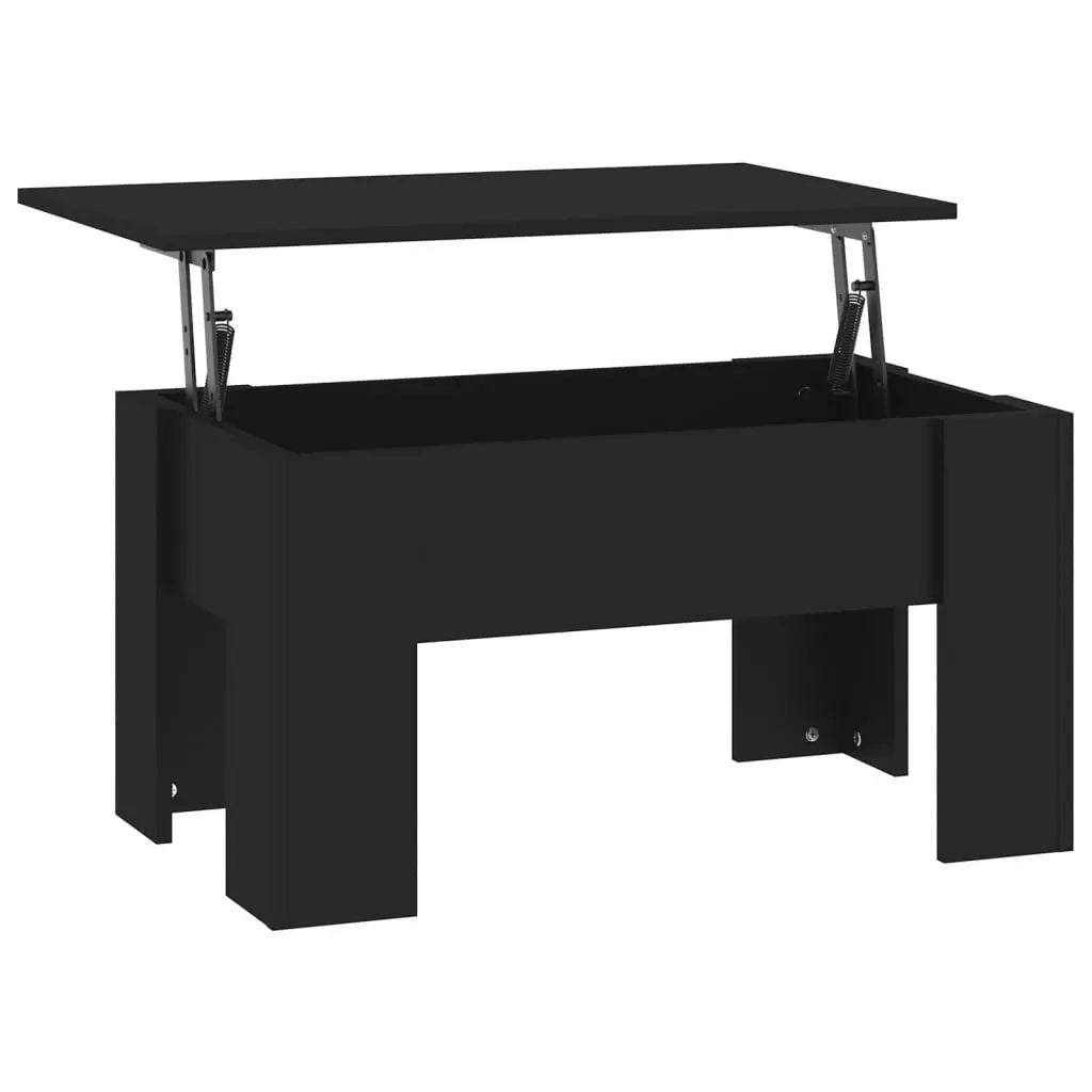 Coffee Table Black 31.1"x19.3"x16.1" Engineered Wood at Set Shop and Smile