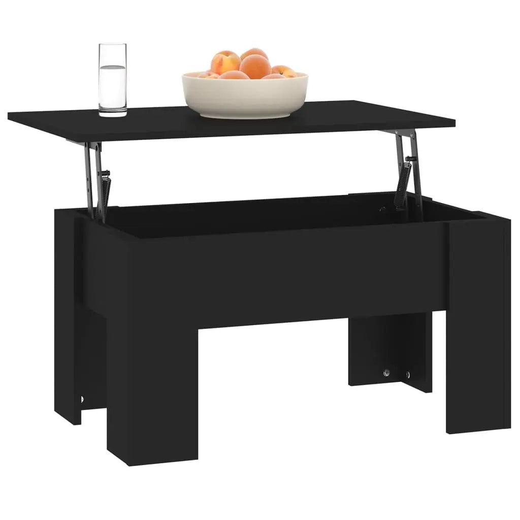 Coffee Table Black 31.1"x19.3"x16.1" Engineered Wood at Set Shop and Smile