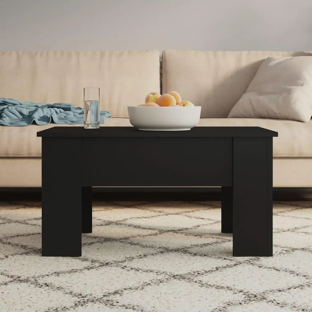 Coffee Table Black 31.1"x19.3"x16.1" Engineered Wood at Set Shop and Smile
