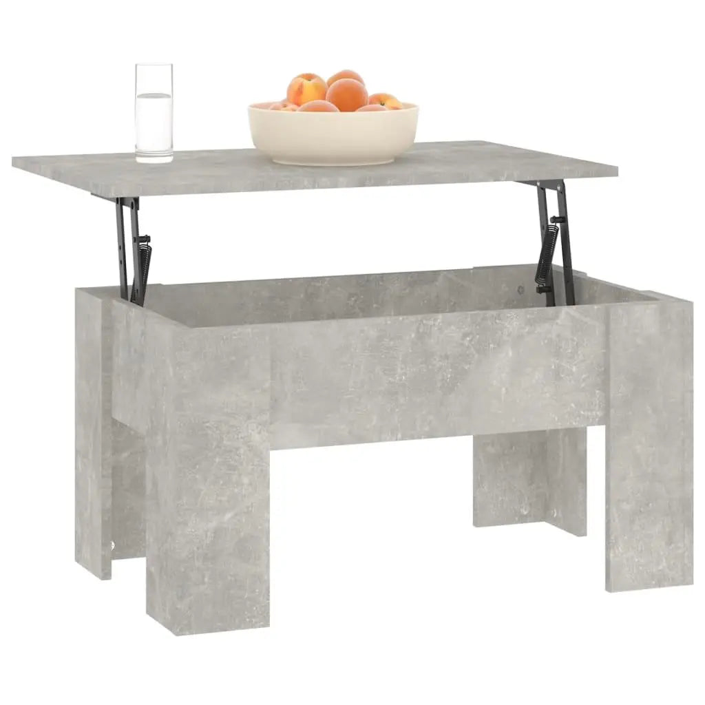 Coffee Table Concrete Gray 31.1"x19.3"x16.1" Engineered Wood at Set Shop and Smile