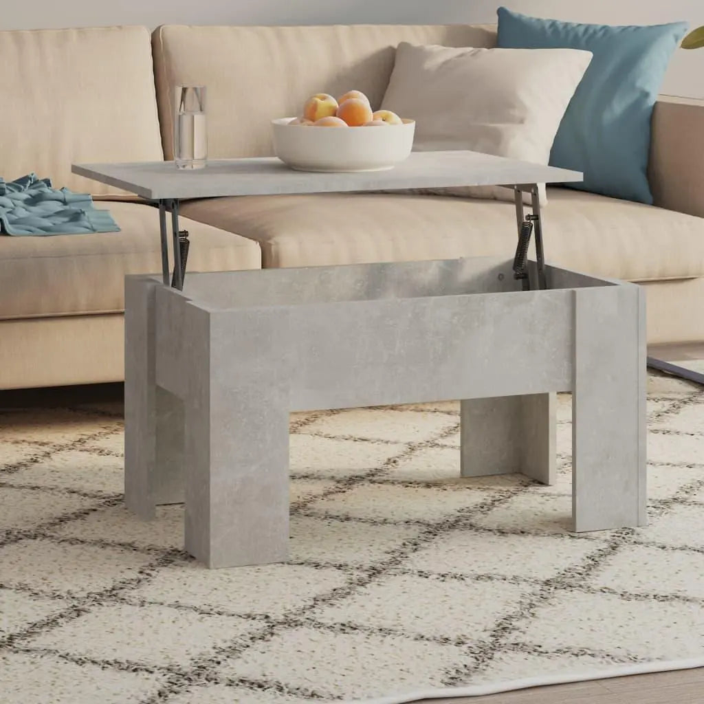 Coffee Table Concrete Gray 31.1"x19.3"x16.1" Engineered Wood at Set Shop and Smile