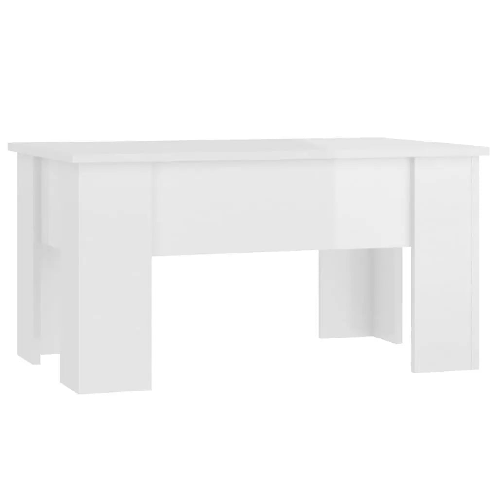 Coffee Table High Gloss White 31.1"x19.3"x16.1" Engineered Wood at Set Shop and Smile