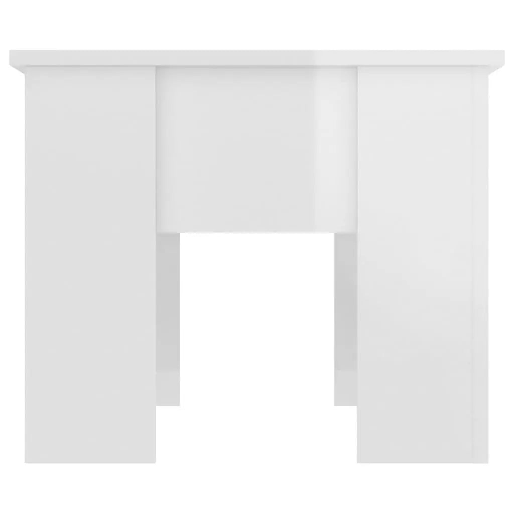 Coffee Table High Gloss White 31.1"x19.3"x16.1" Engineered Wood at Set Shop and Smile