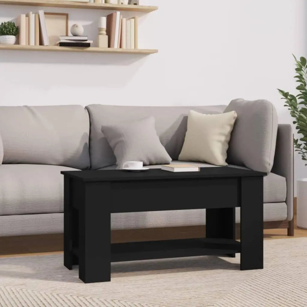 Coffee Table Black 39.8"x19.3"x20.5" Engineered Wood at Set Shop and Smile