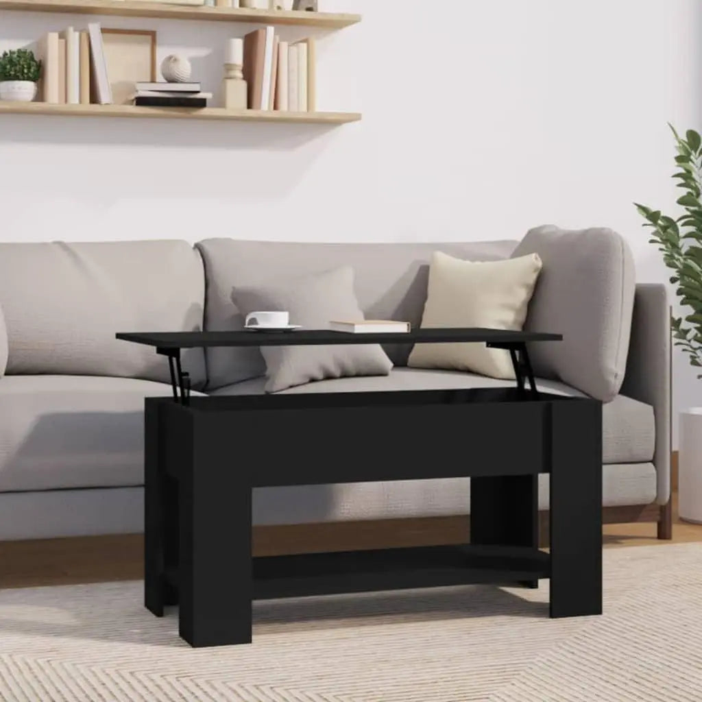 Coffee Table Black 39.8"x19.3"x20.5" Engineered Wood at Set Shop and Smile