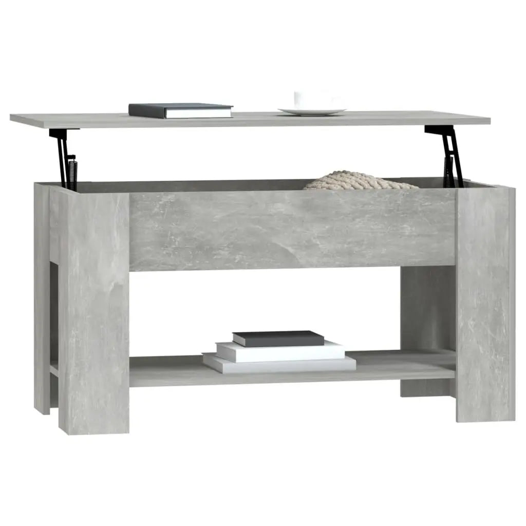Coffee Table Concrete Gray 39.8"x19.3"x20.5" Engineered Wood at Set Shop and Smile