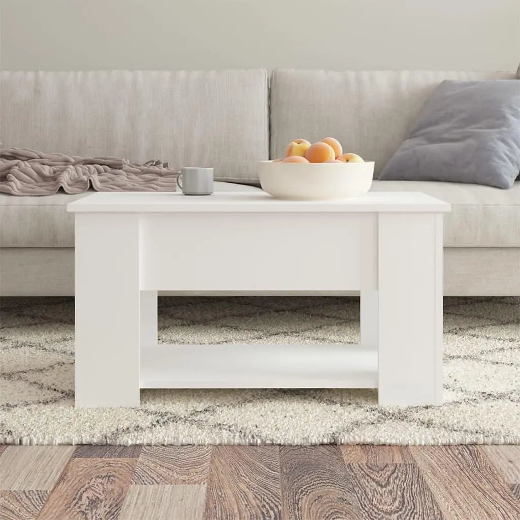 Coffee Table White 31.1"x19.3"x16.1" Engineered Wood at Set Shop and Smile