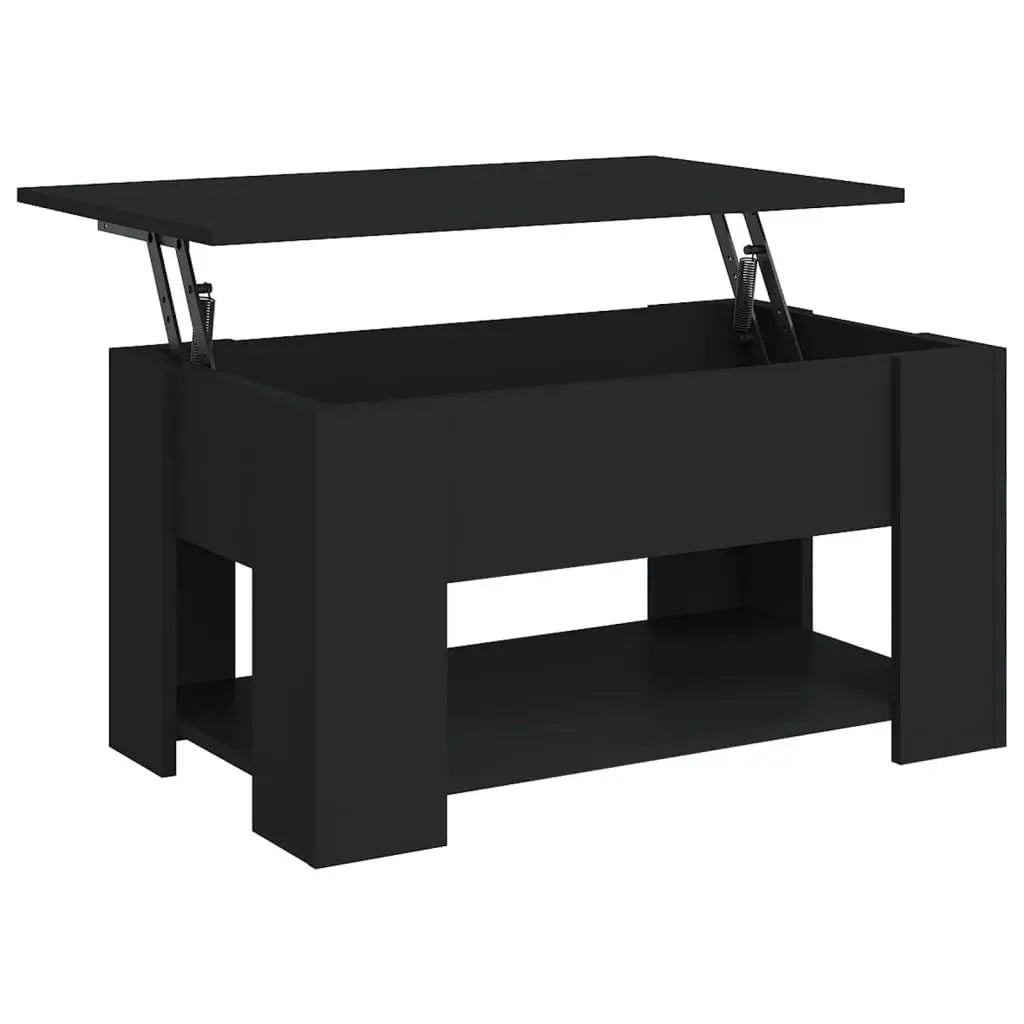 Coffee Table Black 31.1"x19.3"x16.1" Engineered Wood at Set Shop and Smile
