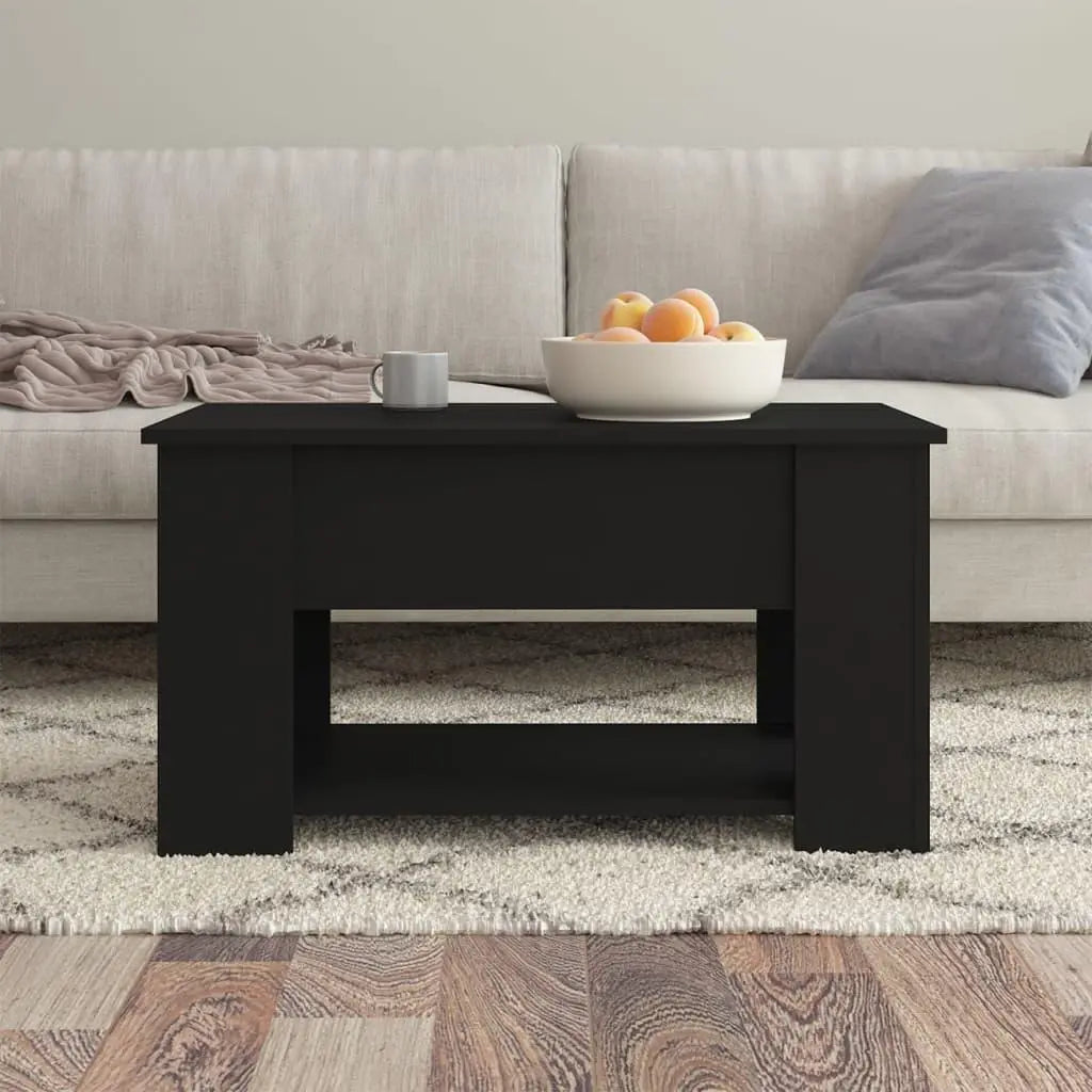 Coffee Table Black 31.1"x19.3"x16.1" Engineered Wood at Set Shop and Smile