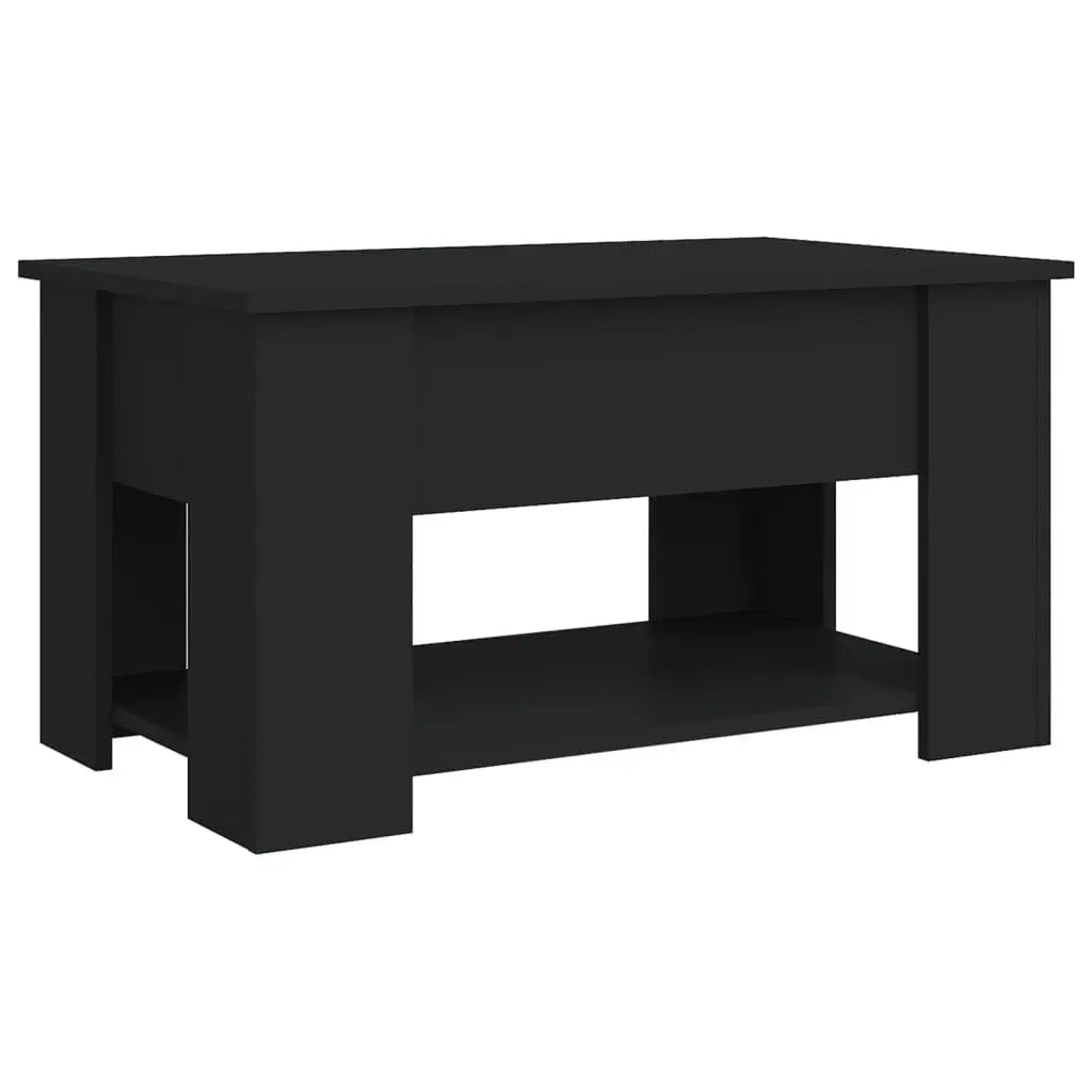 Coffee Table Black 31.1"x19.3"x16.1" Engineered Wood at Set Shop and Smile