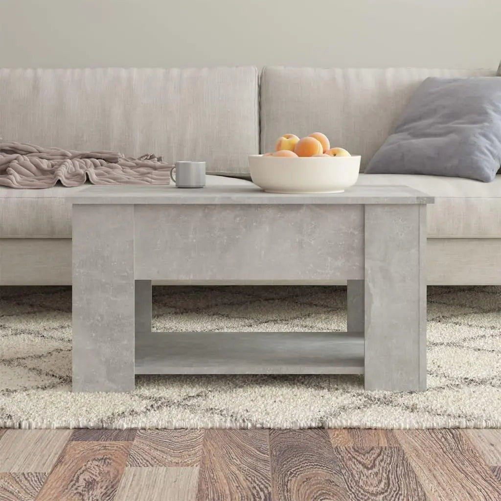 Coffee Table Concrete Gray 31.1"x19.3"x16.1" Engineered Wood at Set Shop and Smile