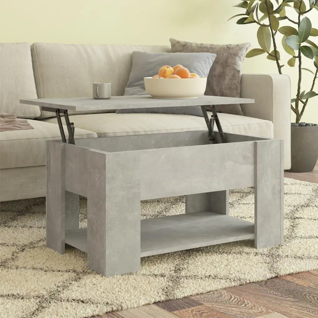 Coffee Table Concrete Gray 31.1"x19.3"x16.1" Engineered Wood at Set Shop and Smile