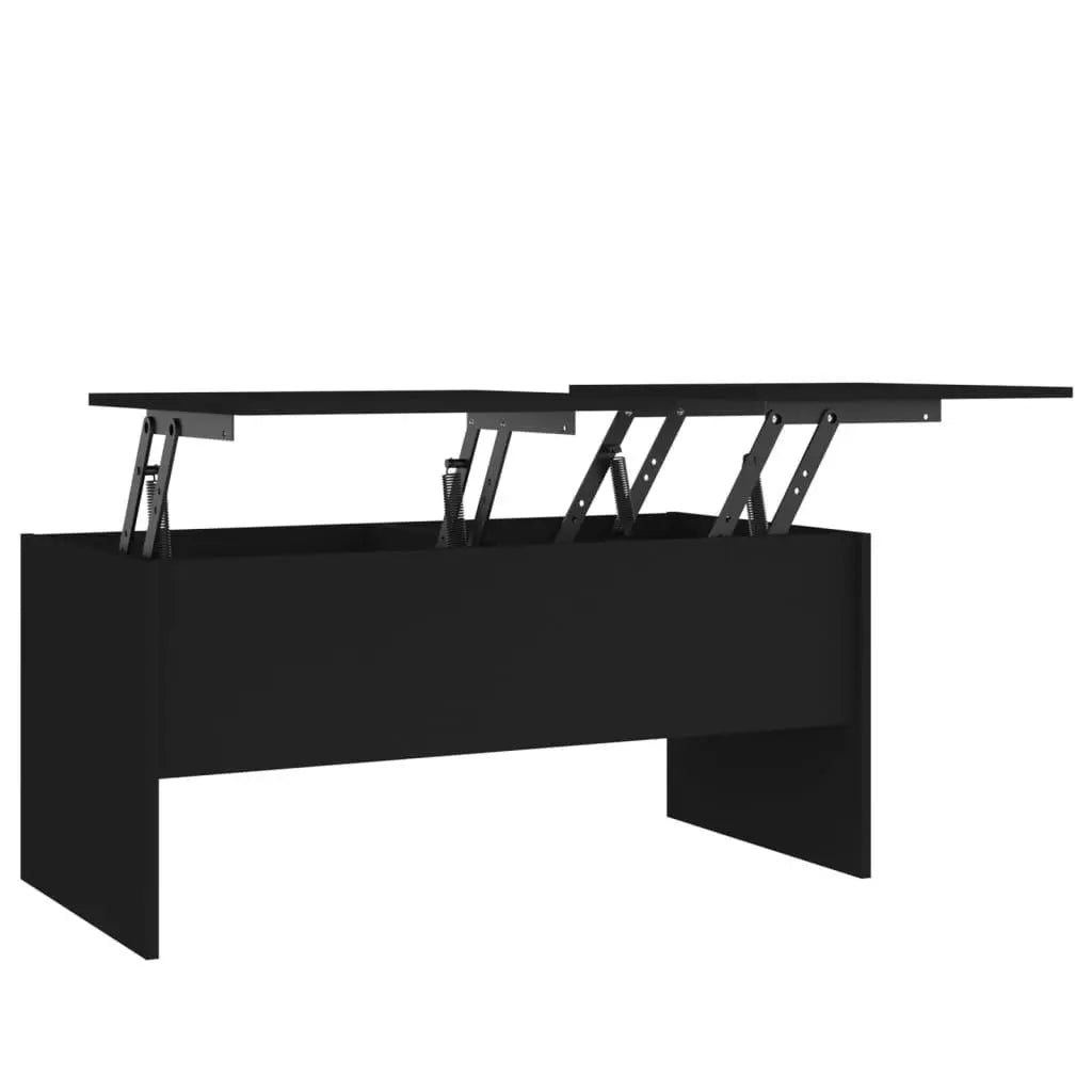 Coffee Table Black 40.2"x19.9"x18.3" Engineered Wood at Set Shop and Smile