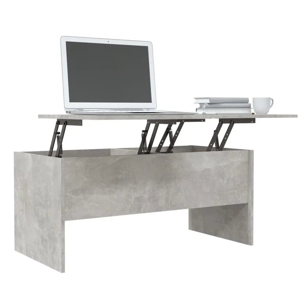 Coffee Table Concrete Gray 40.2"x19.9"x18.3" Engineered Wood at Set Shop and Smile