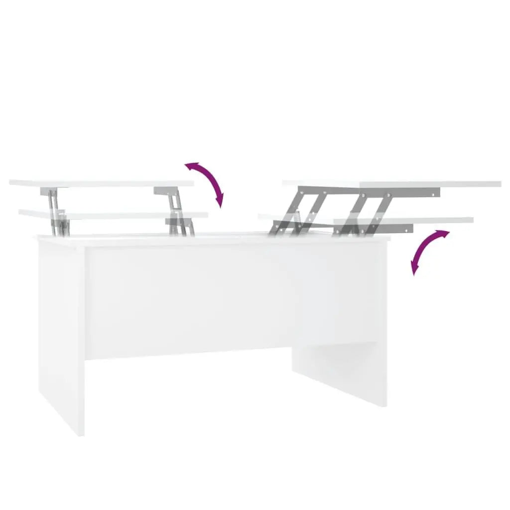 Coffee Table White 31.5"x19.7"x16.7" Engineered Wood at Set Shop and Smile