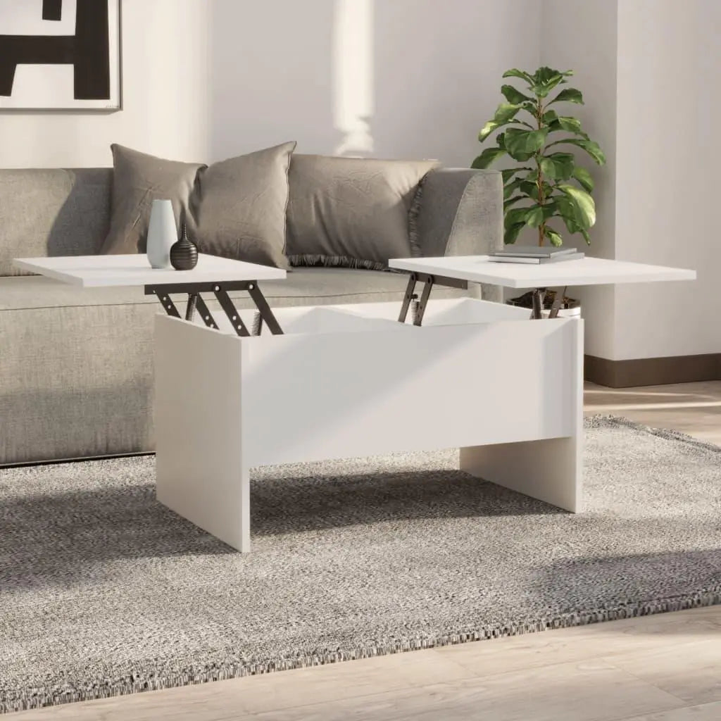 Coffee Table White 31.5"x19.7"x16.7" Engineered Wood at Set Shop and Smile