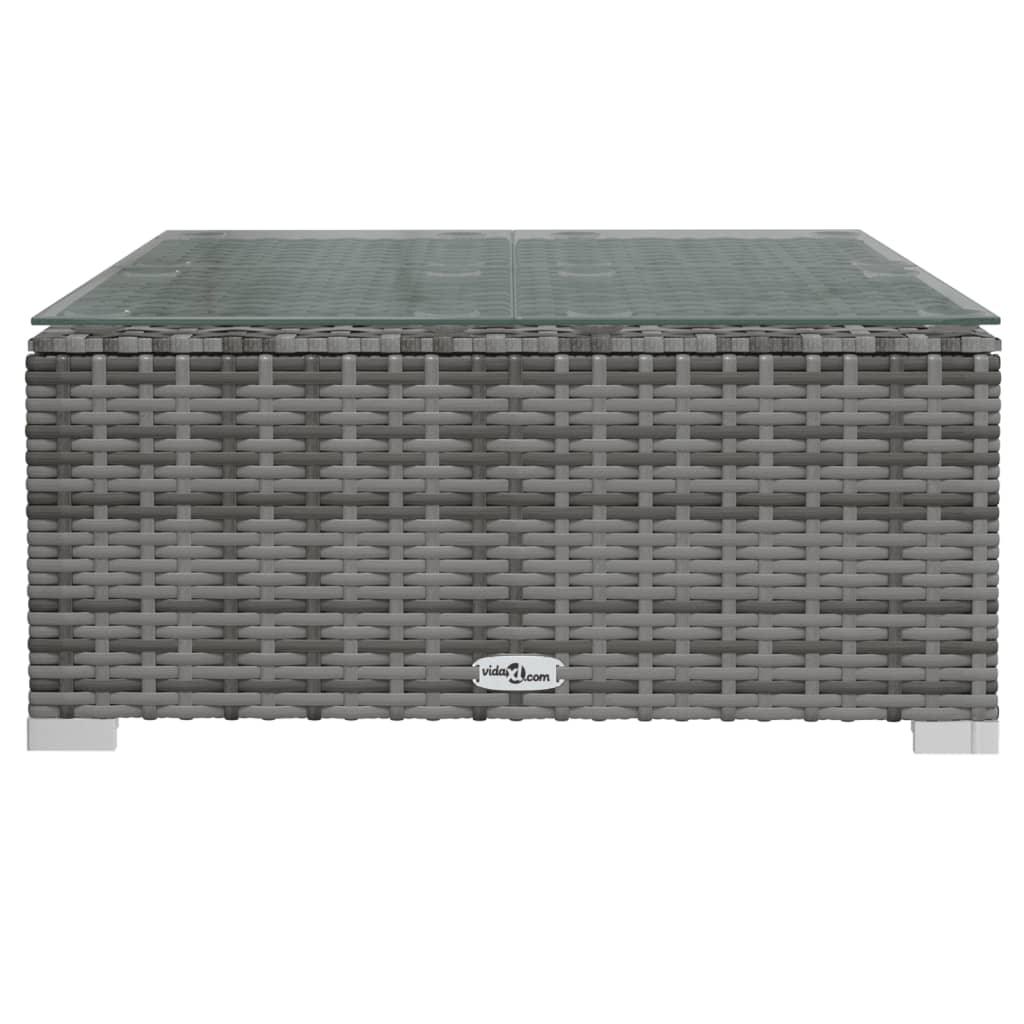 Patio Furniture Set 5 Piece with Cushions Poly Rattan Gray at Set Shop and Smile