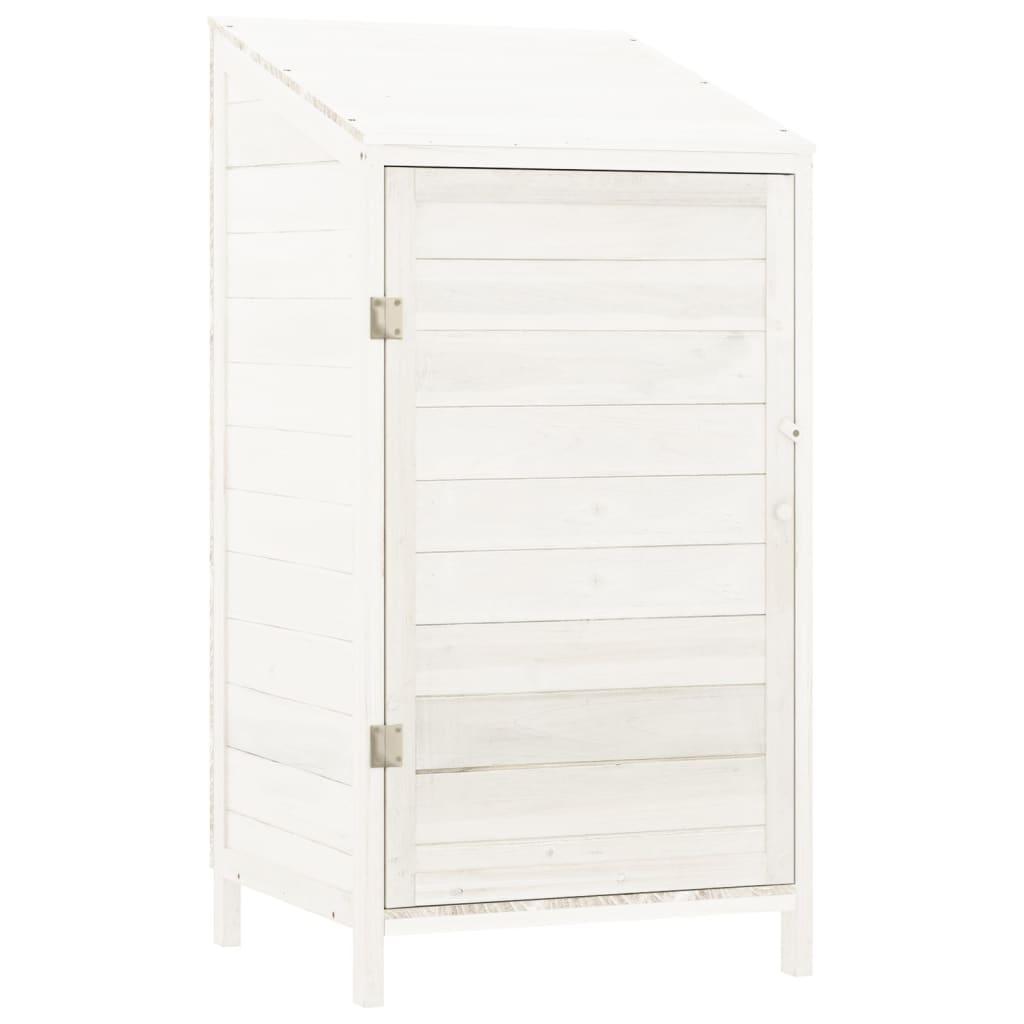 Garden Shed White 21.7"x20.5"x44.1" Solid Wood Fir at Set Shop and Smile