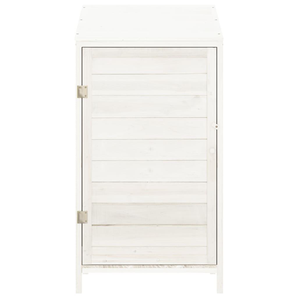 Garden Shed White 21.7"x20.5"x44.1" Solid Wood Fir at Set Shop and Smile