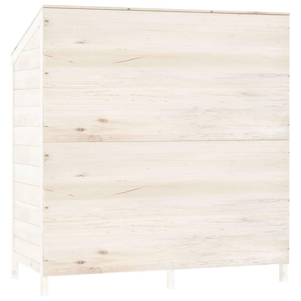 Garden Shed White 40.2"x20.5"x44.1" Solid Wood Fir at Set Shop and Smile