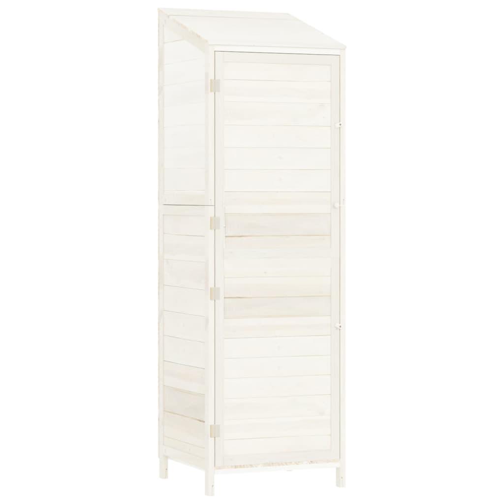 Garden Shed White 21.7"x20.5"x68.7" Solid Wood Fir at Set Shop and Smile