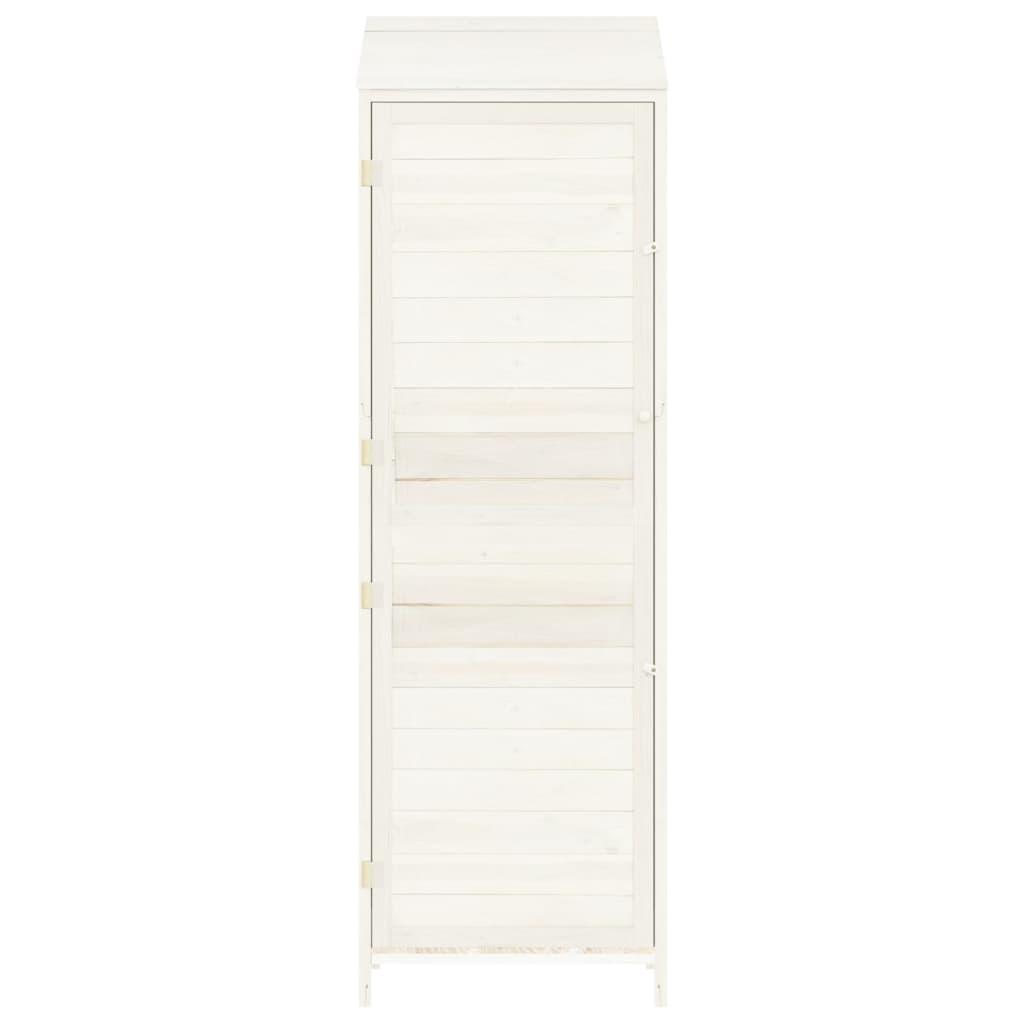 Garden Shed White 21.7"x20.5"x68.7" Solid Wood Fir at Set Shop and Smile