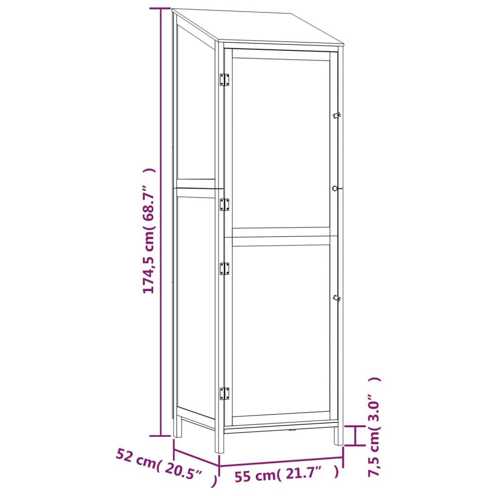 Garden Shed White 21.7"x20.5"x68.7" Solid Wood Fir at Set Shop and Smile