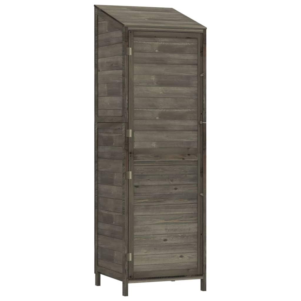 Garden Shed Anthracite 21.7"x20.5"x68.7" Solid Wood Fir at Set Shop and Smile