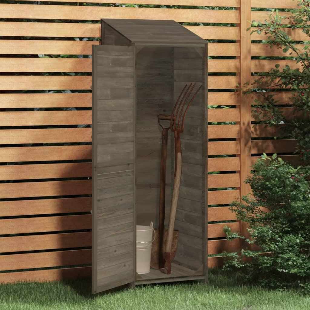 Garden Shed Anthracite 21.7"x20.5"x68.7" Solid Wood Fir at Set Shop and Smile