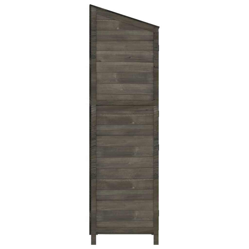 Garden Shed Anthracite 21.7"x20.5"x68.7" Solid Wood Fir at Set Shop and Smile