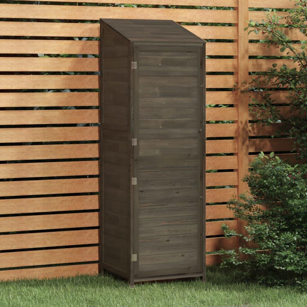 Garden Shed Anthracite 21.7"x20.5"x68.7" Solid Wood Fir at Set Shop and Smile