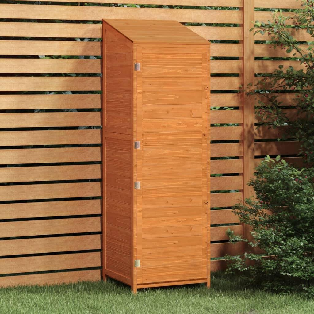 Garden Shed Brown 21.7"x20.5"x68.7" Solid Wood Fir at Set Shop and Smile