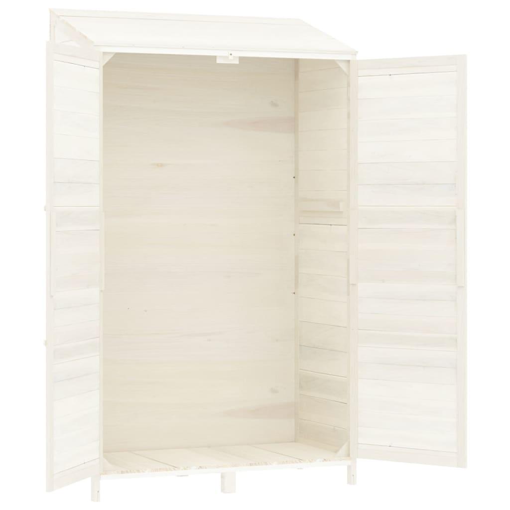 Garden Shed White 40.2"x20.5"x68.7" Solid Wood Fir at Set Shop and Smile