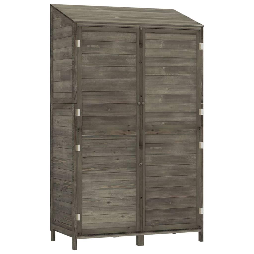 Garden Shed Anthracite 40.2"x20.5"x68.7" Solid Wood Fir at Set Shop and Smile