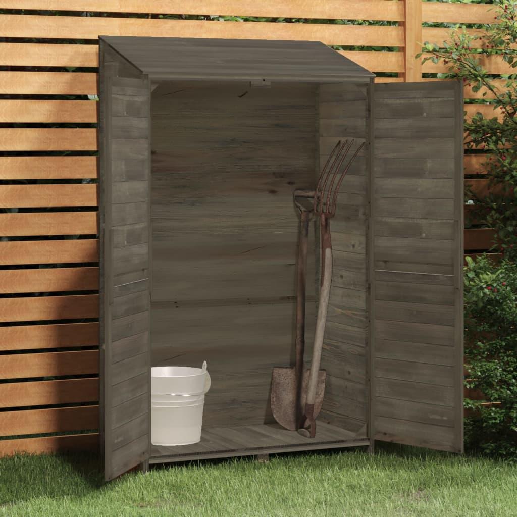 Garden Shed Anthracite 40.2"x20.5"x68.7" Solid Wood Fir at Set Shop and Smile