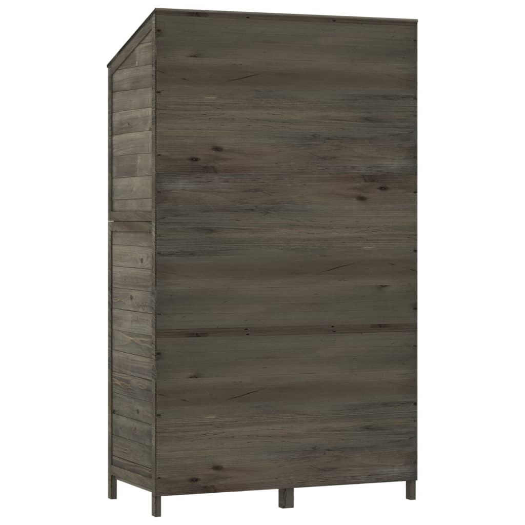 Garden Shed Anthracite 40.2"x20.5"x68.7" Solid Wood Fir at Set Shop and Smile