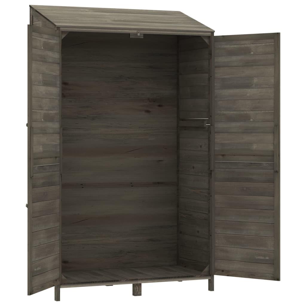 Garden Shed Anthracite 40.2"x20.5"x68.7" Solid Wood Fir at Set Shop and Smile
