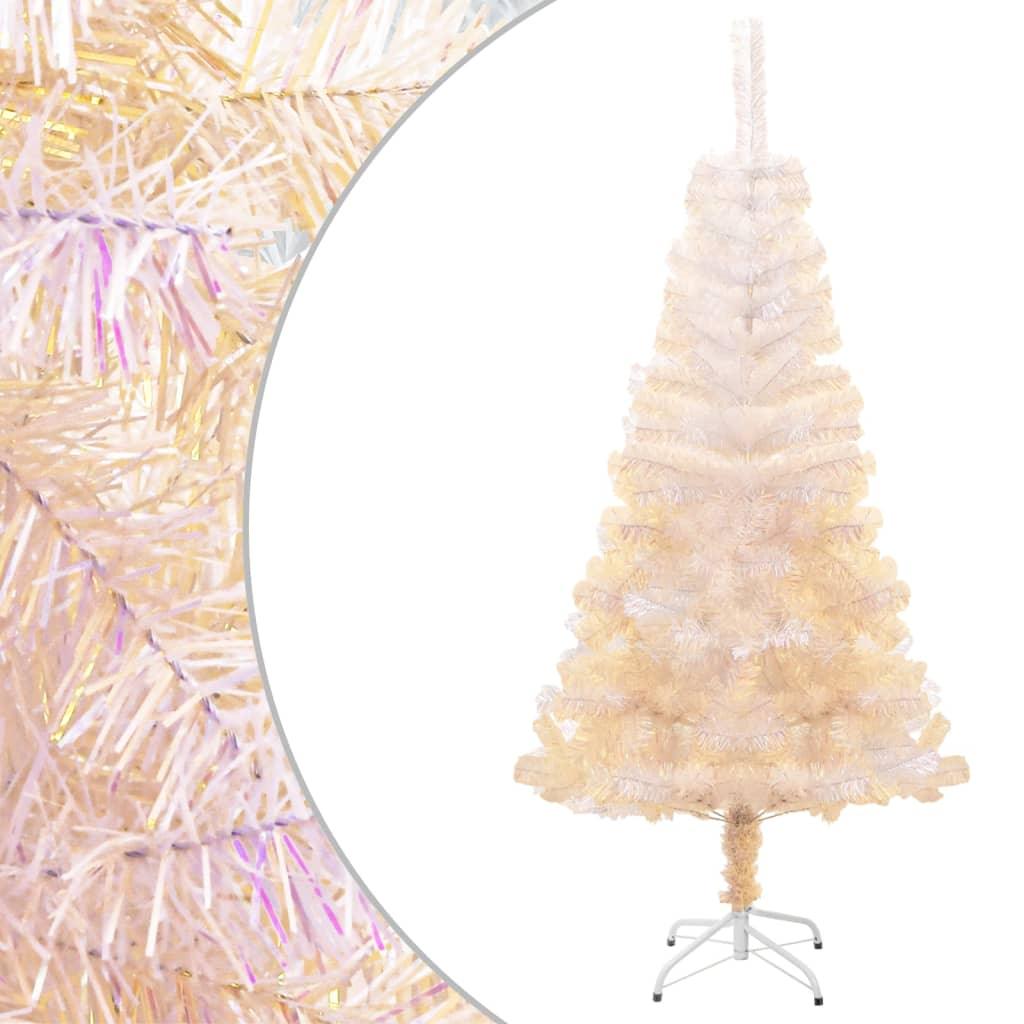 Artificial Christmas Tree with Iridescent Tips White 5 ft PVC at Set Shop and Smile