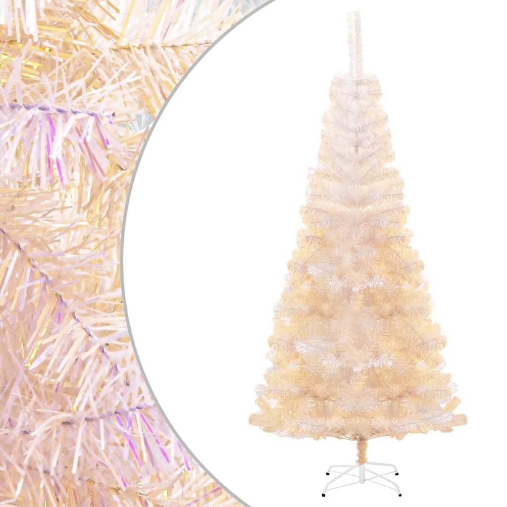 Artificial Christmas Tree with Iridescent Tips White 6 ft PVC at Set Shop and Smile
